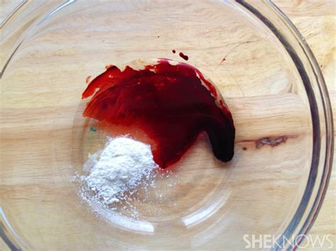 fake blood mix for clothes|how to make blood colored.